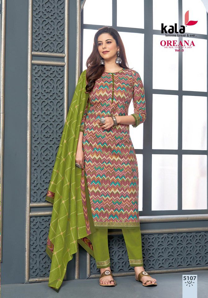 Kala Oreana Vol 5 Cotton Printed Readymade Dress Catalog
